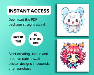 500 Midjourney Prompts AI For Cute Kawaii Stickers