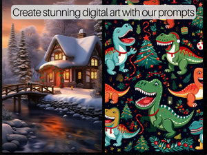 2500 Christmas Graphics AI Art Prompts